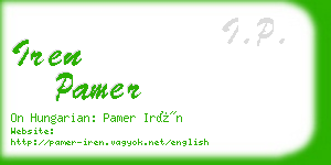 iren pamer business card